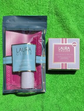 Laura Geller Retractable Angled Kabuki Brush & Baked Blush-N-Brighten New